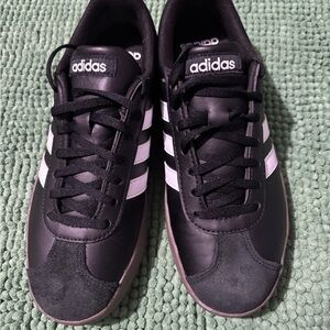 Adidas Classic Black Sneakers with White Stripes